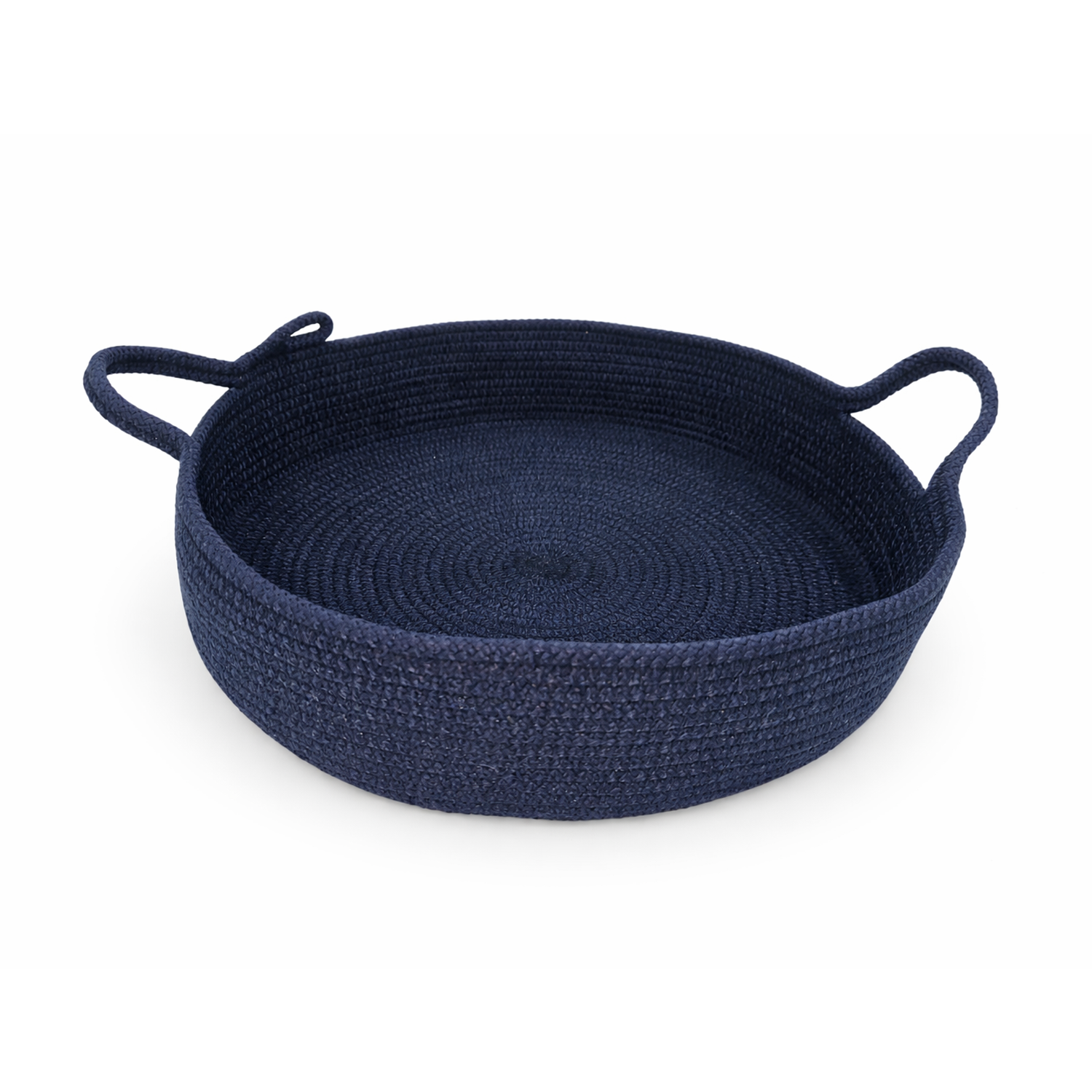 Handmade Navy Blue Cotton Rope Dining Table Set | Placemats, Coasters, Basket & Tissue Box Holder | Modern Table Decor Set - Image 4