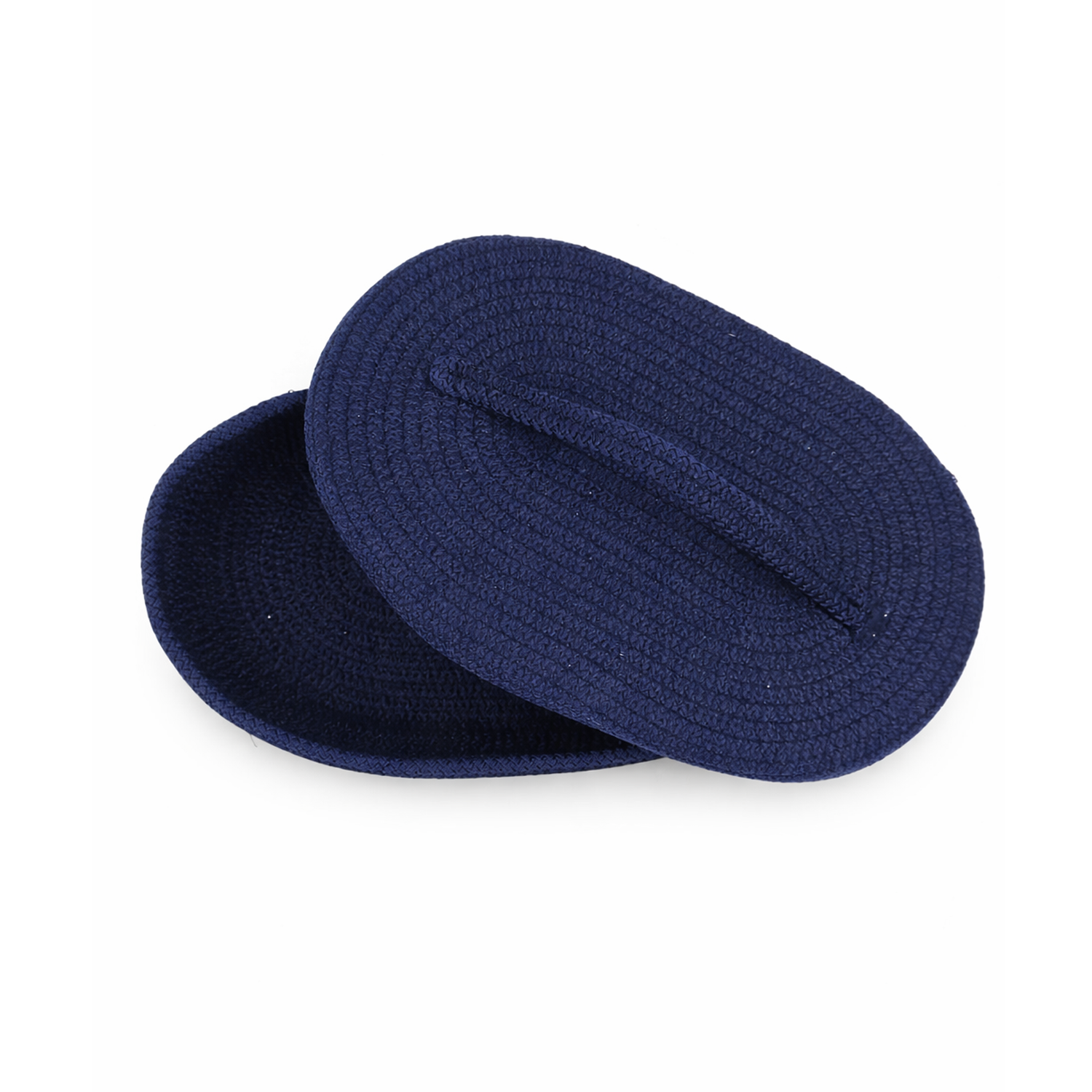 Handmade Navy Blue Cotton Rope Dining Table Set | Placemats, Coasters, Basket & Tissue Box Holder | Modern Table Decor Set - Image 5